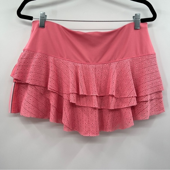 Lucky in Love Patch Stripe Long Sleeves Round Rally Skirt with Top Women - Pink - Picture 9 of 15